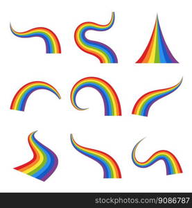 Rainbow in flat style isolated