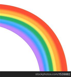 Rainbow isolated. Fantasy rainbow pattern. Realistic translucent sky icon.