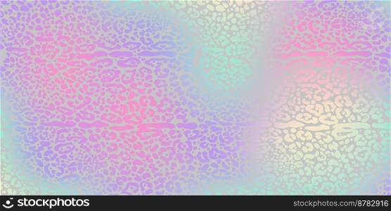 Rainbow leopard background. Holographic foil cheetah texture. Animal pattern gradient print. Vector abstract pastel illustration. Rainbow leopard background. Holographic foil cheetah texture. Animal pattern gradient print. Vector abstract pastel illustration.