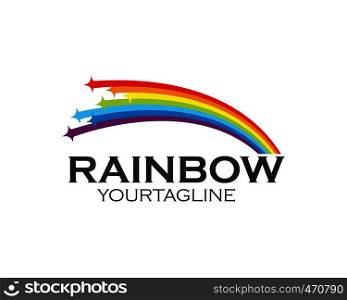 rainbow logo icon vector template design