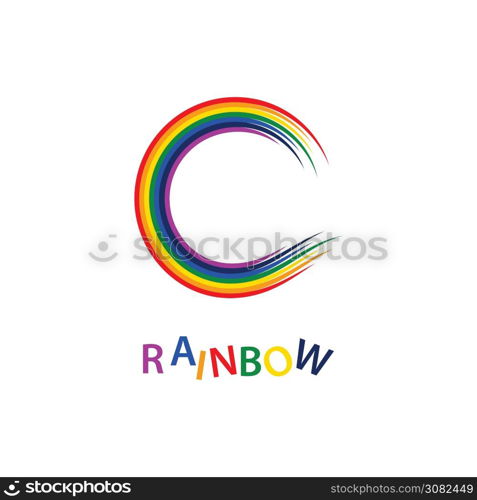 Rainbow logo ilustration vector template