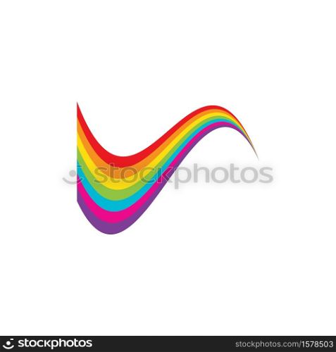 Rainbow logo vector template illustration