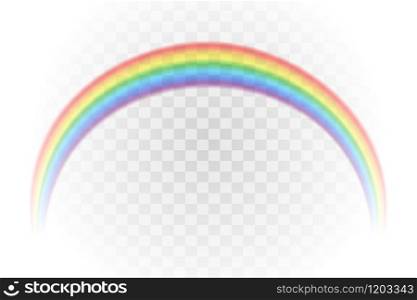 rainbow multicolor realistic vector illustration isolated on transparent background