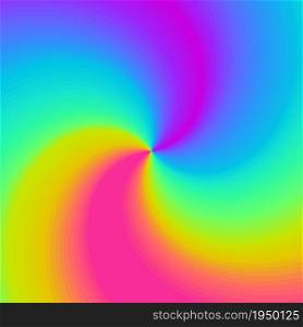 Rainbow neon swirl background. Radial gradient rainbow of twisted spiral. Vector illustration. Rainbow neon swirl background. Radial gradient rainbow of twisted spiral. Vector illustration.