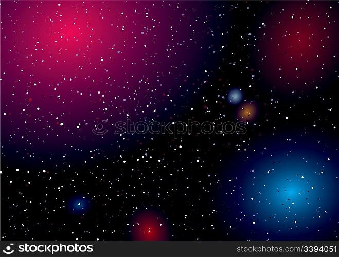 Rainbow of colours captured in this deep space landscape