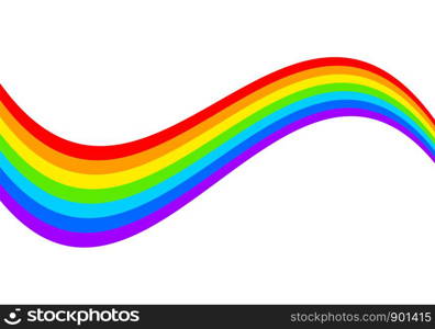 Rainbow on white background