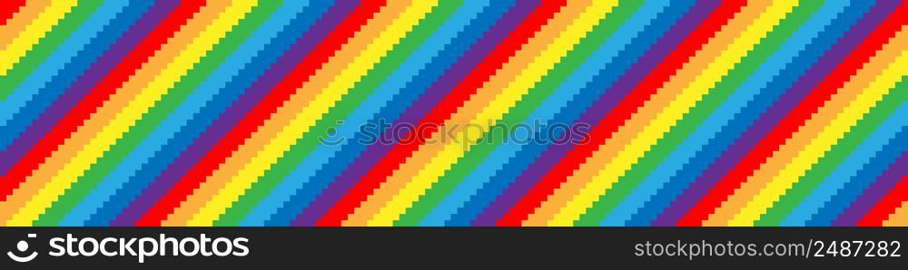 Rainbow pixel background simple design