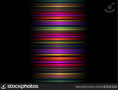 Rainbow striped band background with light reflection and shadow