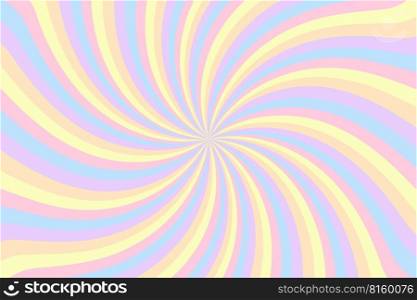 Rainbow swirl background with stars. Radial gradient rainbow of twisted spiral. Vector striped pastel illustration.. Rainbow swirl background with stars. Radial gradient rainbow of twisted spiral. Vector striped pastel illustration