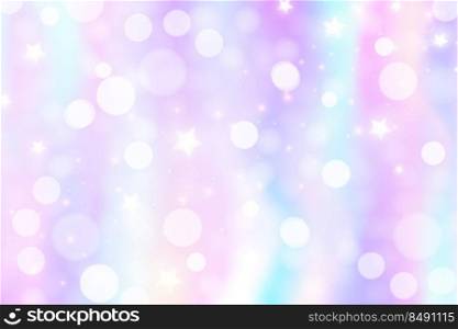 Rainbow unicorn background. Pastel gradient color sky with glitter and bokeh. Magic galaxy space and stars. Vector abstract parttern. Rainbow unicorn background. Pastel gradient color sky with glitter and bokeh. Magic galaxy space and stars. Vector abstract parttern.