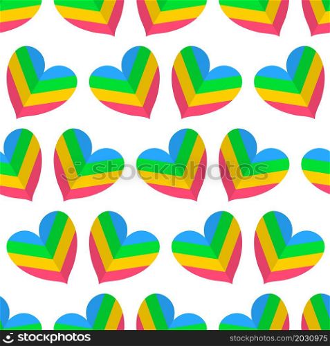 rainbow valentine love seamless pattern textile print