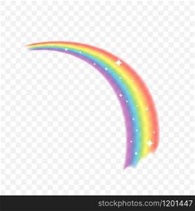 Rainbows in different shape realistic set on. vector stock illustration. Rainbows in different shape realistic set on. vector stock illustration.