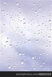 Raindrops trough window vector image
