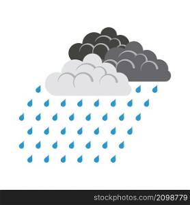 Rainfall Icon. Flat Color Design. Vector Illustration.