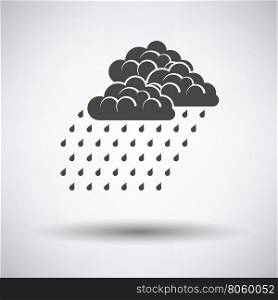 Rainfall icon on gray background with round shadow. Vector illustration.