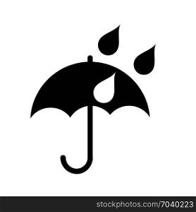 rainfall - umbrella protection, icon on isolated background