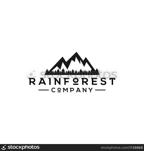Rainforest logo graphic design template vector illustration vector. Rainforest logo graphic design template vector illustration