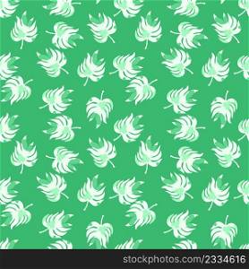 Rainforest palm leaves tropical seamless pattern. Abstract leaf endless wallpaper. Exotic hawaiian jungle backdrop. Design for fabric, textile print, wrapping, cover. Vector illustration. Rainforest palm leaves tropical seamless pattern. Abstract leaf endless wallpaper.