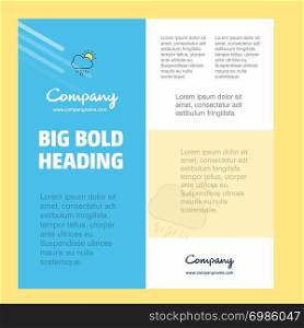 Raining Business Company Poster Template. with place for text and images. vector background