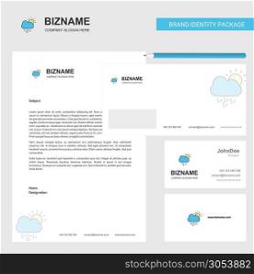 Raining Business Letterhead, Envelope and visiting Card Design vector template