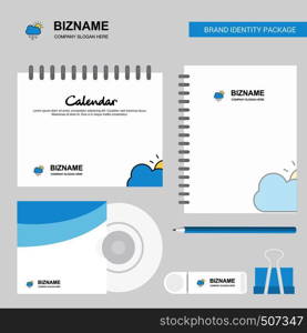 Raining Logo, Calendar Template, CD Cover, Diary and USB Brand Stationary Package Design Vector Template