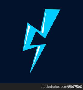 Rainstorm and thunderstorm flash, blue isolated cartoon lightning. Vector thunderbolt, spark dazzle, hit in sky, magical flare electrical power charge. Blue lightning, flash, thunderbolt or thunderstorm