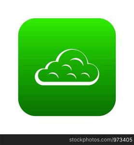 Rainy cloud icon digital green for any design isolated on white vector illustration. Rainy cloud icon digital green