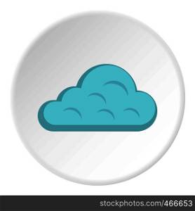 Rainy cloud icon in flat circle isolated on white background vector illustration for web. Rainy cloud icon circle