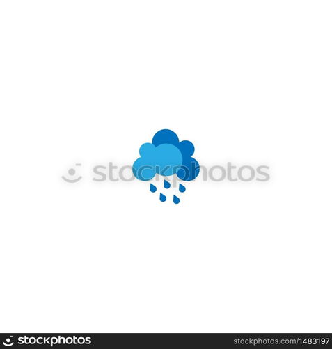 Rainy cloud logo icon concept illustration