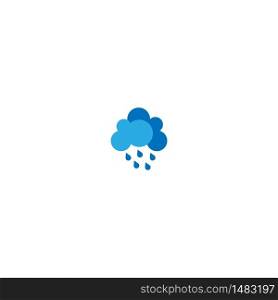 Rainy cloud logo icon concept illustration