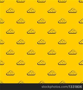 Rainy cloud pattern seamless vector repeat geometric yellow for any design. Rainy cloud pattern vector