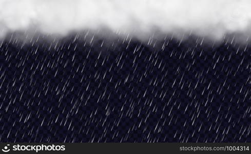 Rainy clouds isolated on transparent background. Realistic storm clouds with rain. Weather vector illustration.. Rainy clouds isolated on transparent background. Realistic storm clouds with rain.