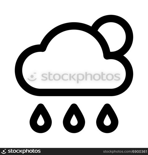 rainy day, icon on isolated background