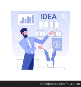 Raising capital isolated concept vector illustration. Capital raising idea, money investment, business progress, financial industry, commercial bank, corporate banking vector concept.. Raising capital isolated concept vector illustration.