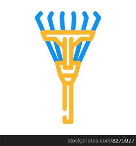 rake garden tool color icon vector. rake garden tool sign. isolated symbol illustration. rake garden tool color icon vector illustration