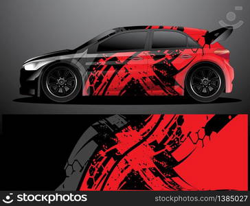 rally car decal graphic wrap vector, abstract background