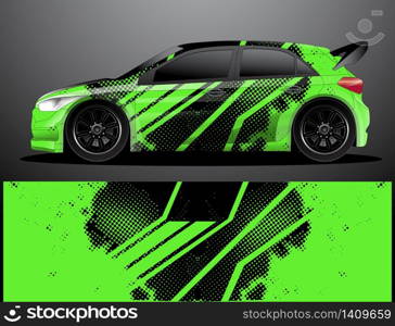 rally car decal graphic wrap vector, abstract background