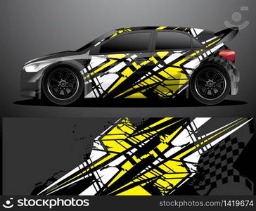 rally car decal graphic wrap vector, abstract background