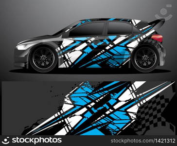 rally car decal graphic wrap vector, abstract background