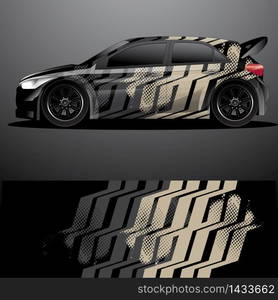 rally car decal graphic wrap vector, abstract background