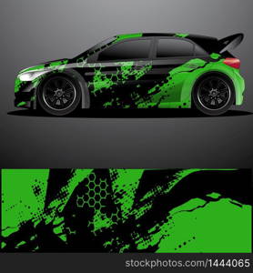 rally car decal graphic wrap vector, abstract background