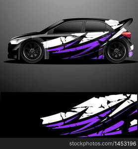 rally car decal graphic wrap vector, abstract background