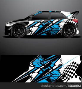 rally car decal graphic wrap vector, abstract background