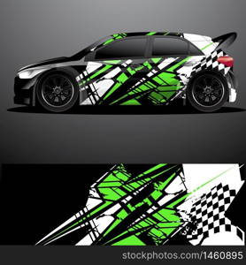 rally car decal graphic wrap vector, abstract background