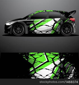 rally car decal graphic wrap vector, abstract background