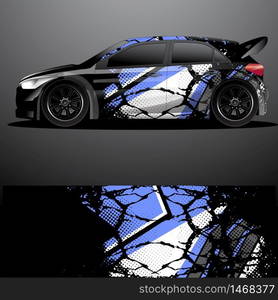 rally car decal graphic wrap vector, abstract background