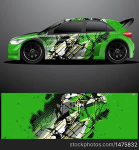 rally car decal graphic wrap vector, abstract background