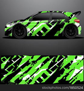 Rally car decal graphic wrap vector, abstract background