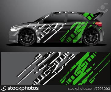 rally car decal graphic wrap vector, abstract background