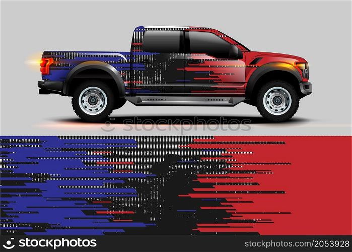 Rally car wrap vector designs. abstract livery for vehicle vinyl branding background